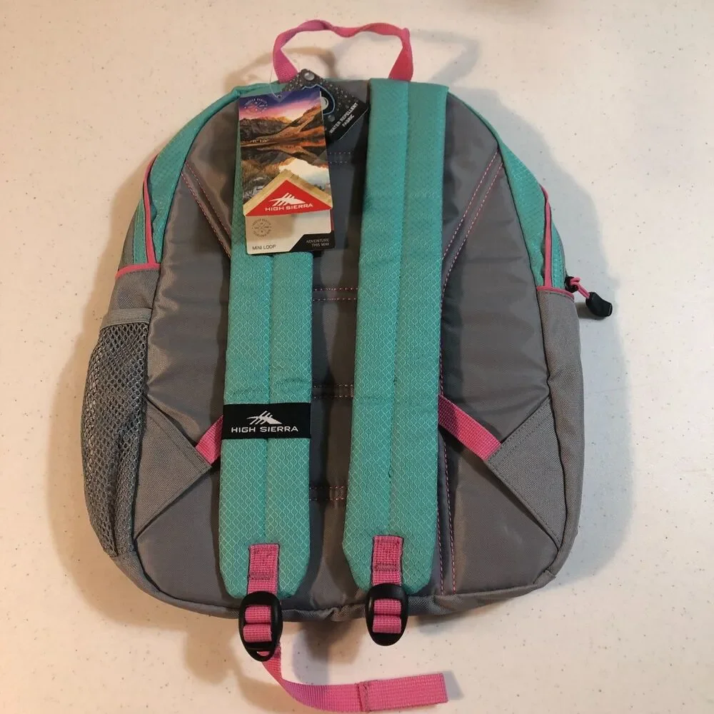 NWT High Sierra Kids Mini‎ Loop Backpack Bag Turquoise Water Repellent Kidcore - Picture 3 of 9